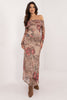 Trendy Off-Shoulder Leopard Print Dress 202392 Italy Moda