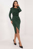 Elegant Dark Green Midi Dress 202416 Italy Moda