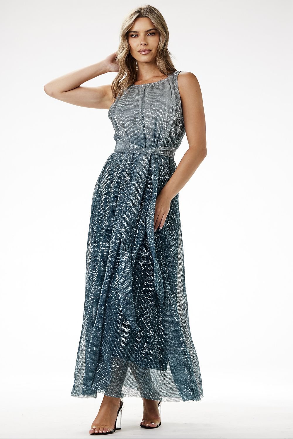 Elegant Ombre Festkjole - Sequin Maxi Dress til Spesielle Anledninger - Festkjole - awama