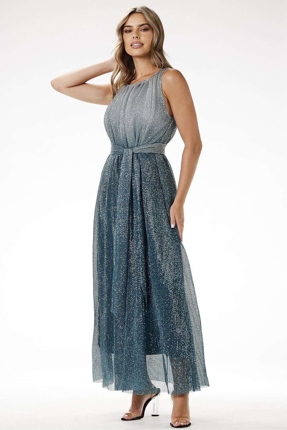 Elegant Ombre Festkjole - Sequin Maxi Dress til Spesielle Anledninger - Festkjole - awama