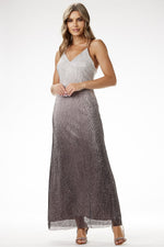 Strapless Sequin Maxi Festkjole - Ombre Effekt for Spesielle Anledninger