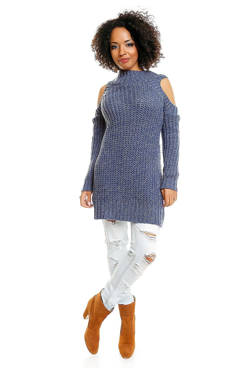 Hard-knitted jumper model 84347 PeeKaBoo - Trendyglobal 