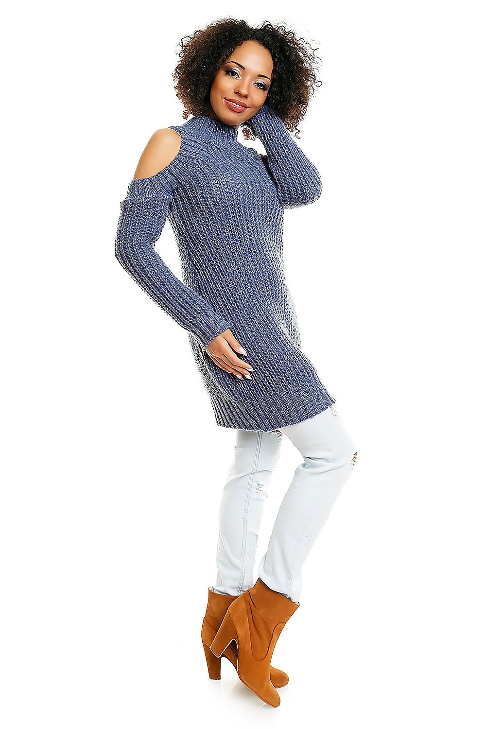 Hard-knitted jumper model 84347 PeeKaBoo - Trendyglobal 