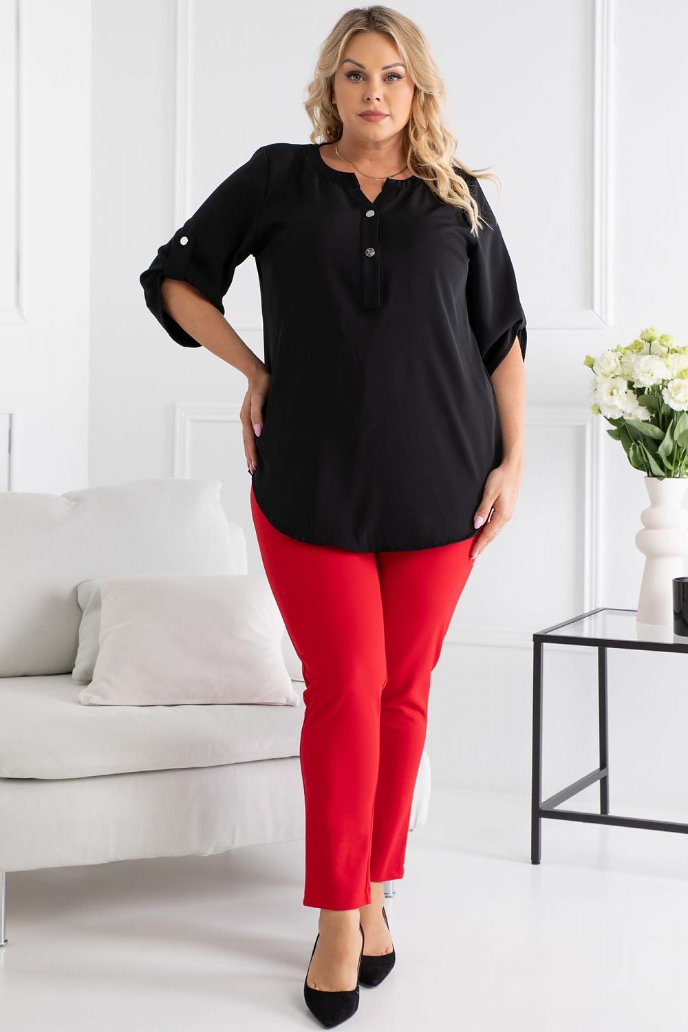 Plus size blouse model 168995 Karko - Trendyglobal 