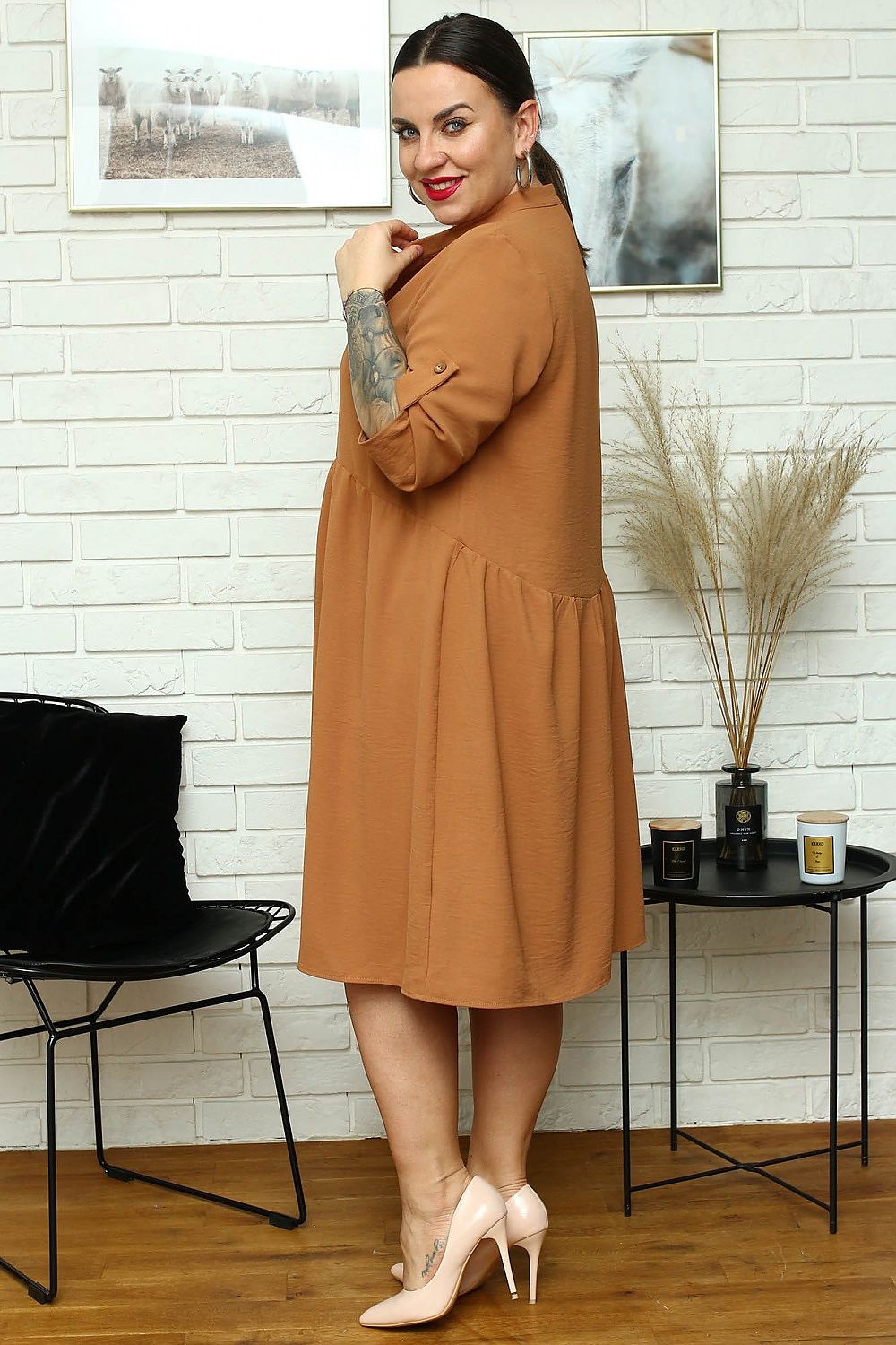 Plus size dress model 182208 Karko - Trendyglobal 