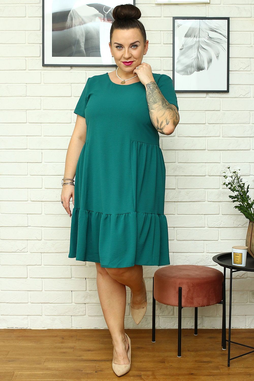 Plus size dress model 169246 Karko - Trendyglobal 