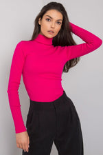 Turtleneck model 175092 Rue Paris - pink 2 / L/XL