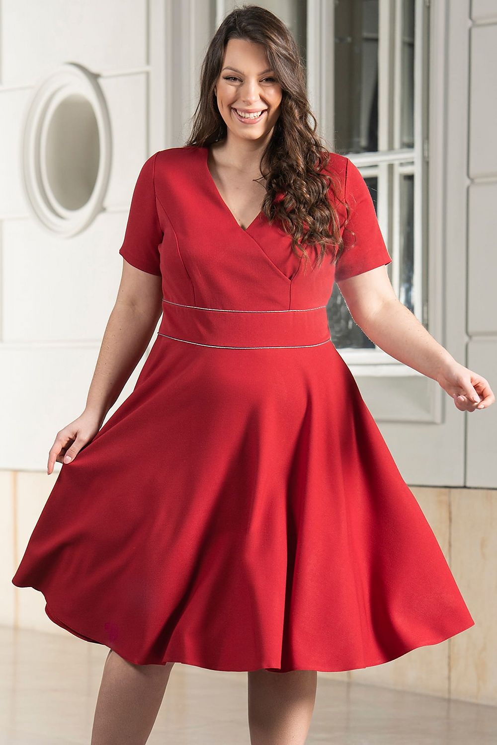 Plus size dress model 178555 Karko - Trendyglobal 