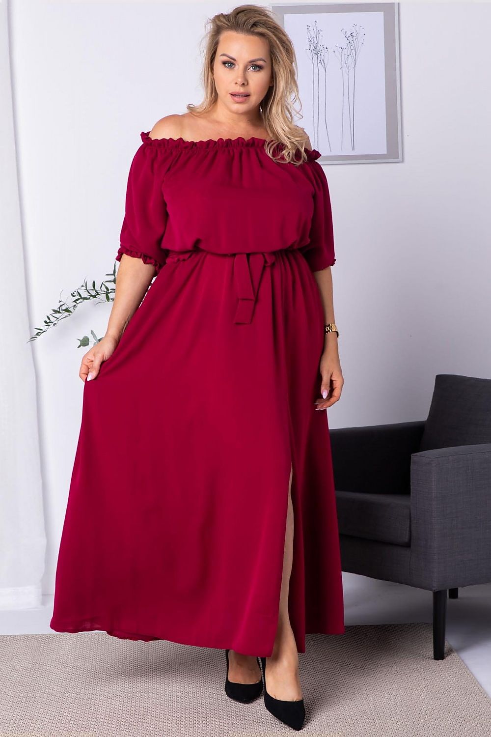 Plus size dress model 182181 Karko - Trendyglobal 