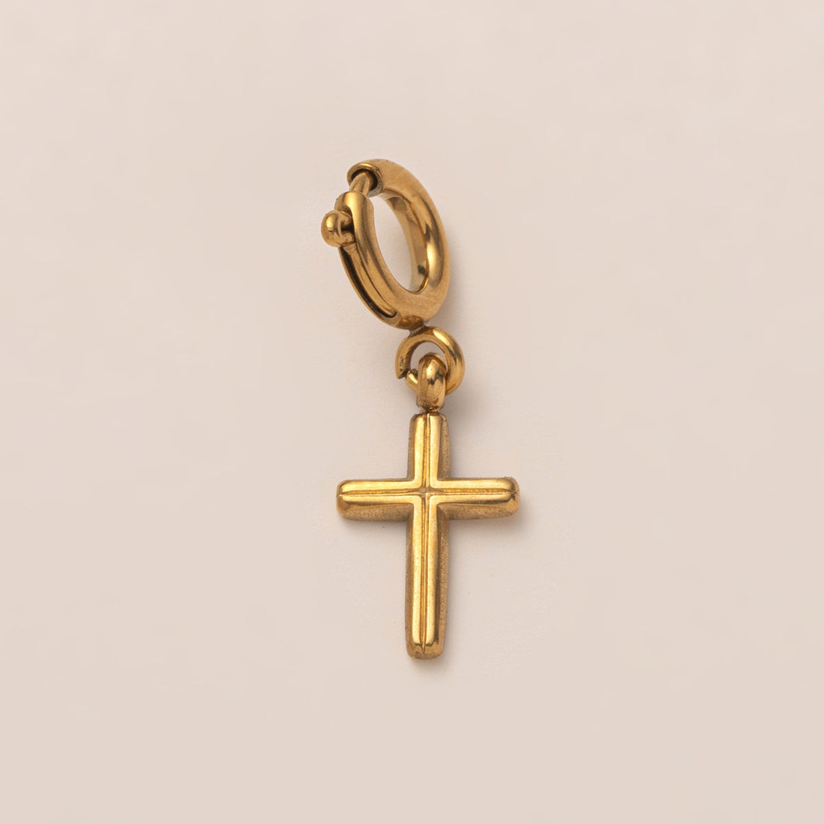 18K Gull Halskjede med Zirkonia Anheng - Elegant Smykke Cross Pendant