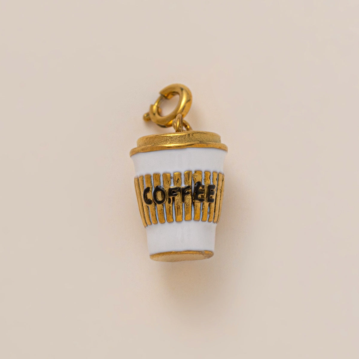 18K Gull Halskjede med Zirkonia Anheng - Elegant Smykke Coffee Pendant