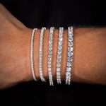 Armbånd Dame S925 Sølvbelagt - Full Diamant Tennis Chain