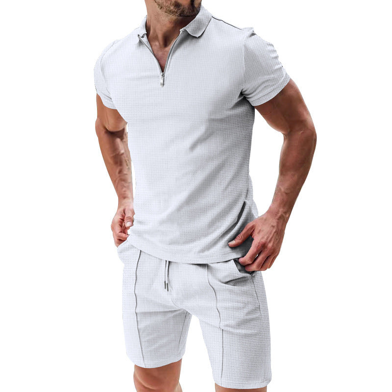 Sommersett Herre med Skjorte og Shorts White