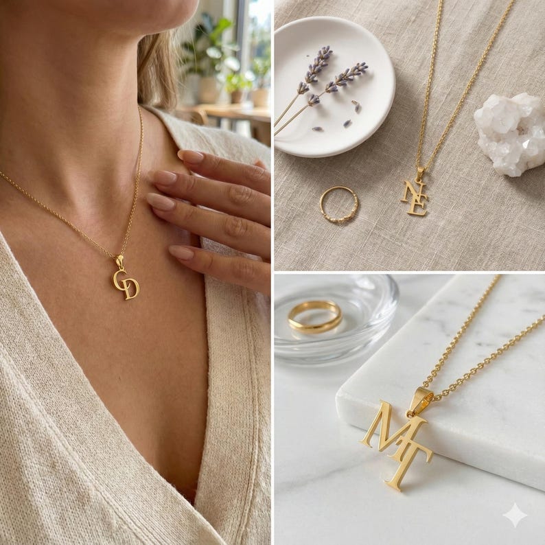 Tilpasset Bokstavhalskjede - Personalisert med Dine Initialer