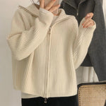 Wait for me cardigan for dame -Casual Høyhalset Cardigan - Trendyglobal 