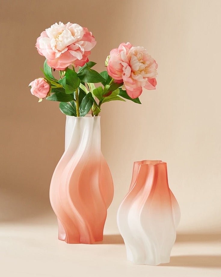 Drømmende Gradient Vase – Håndlaget Dekorativ Glassvase - Trendyglobal 