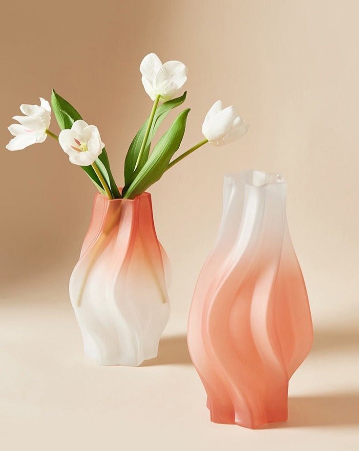 Drømmende Gradient Vase – Håndlaget Dekorativ Glassvase - Trendyglobal 