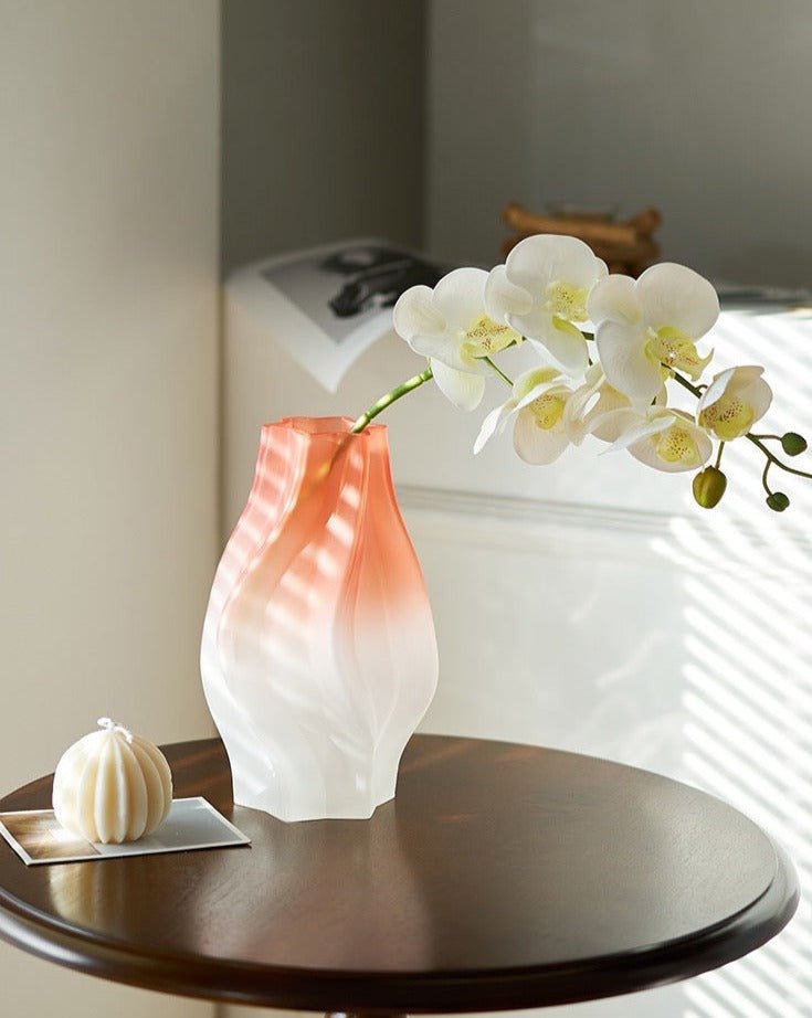 Drømmende Gradient Vase – Håndlaget Dekorativ Glassvase - Trendyglobal 