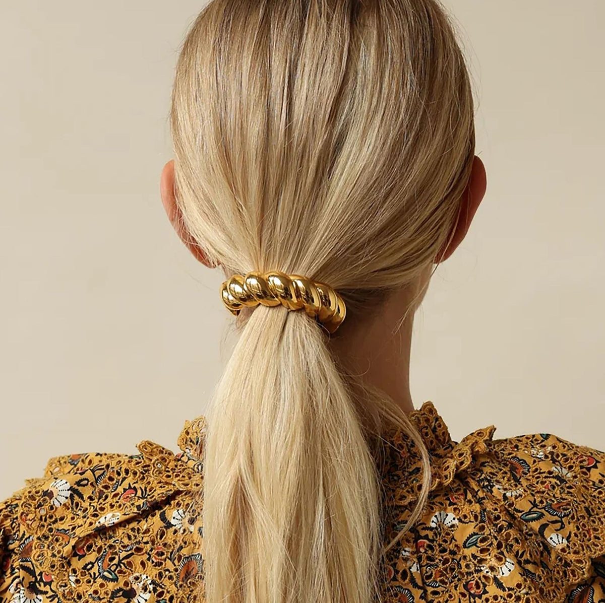 Hårsmykke Dame 18K Gullbelagt - Trendy Personlig Hampereb Design