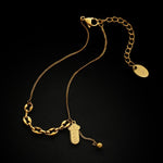 Ankelsmykke Dame 18K gullbelagt - Titanstål Anheng Design