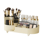 Cosmetics Storage Box Rotating Pen Holder Dresser Table Large Capacity Makeup Brush Lipstick Eye Shadow Puff Storage Rack - Trendyglobal 