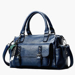 Women Bag Retro Leather Boston Women Handbag Designer - Trendyglobal 