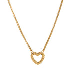 18K Gull Halskjede med Zirkonia Anheng - Elegant Smykke Twisted Heart Necklace