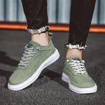 Herre Sneakers - Stilige Lace-up Canvas Sko med Plattform - Trendyglobal 