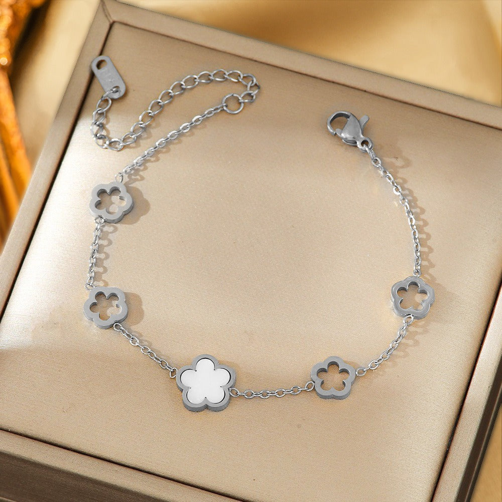 Armbånd Dame 18K Gullbelagt - Blomstformet Hul Design Romantisk