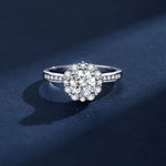 Moissanite Solsikke Ring Dame S925 Sølv | Blomst Lett Luksus