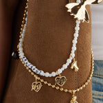 18K Gull Halskjede med Zirkonia Anheng - Elegant Smykke