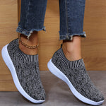 Flats Sneakers for Løping og Gåturer - Stripe Knit Sock Shoes - Trendyglobal 