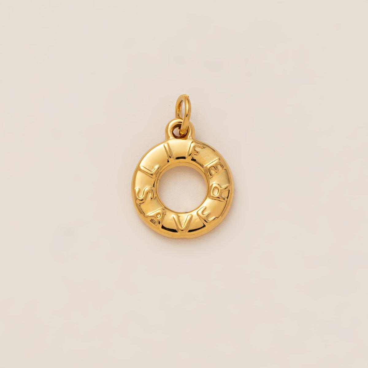 18K Gullbelagt Halskjede med Vakuumbelegg - Minimalistisk Anheng Donut pendant