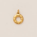 18K Gullbelagt Halskjede med Vakuumbelegg - Minimalistisk Anheng Donut pendant