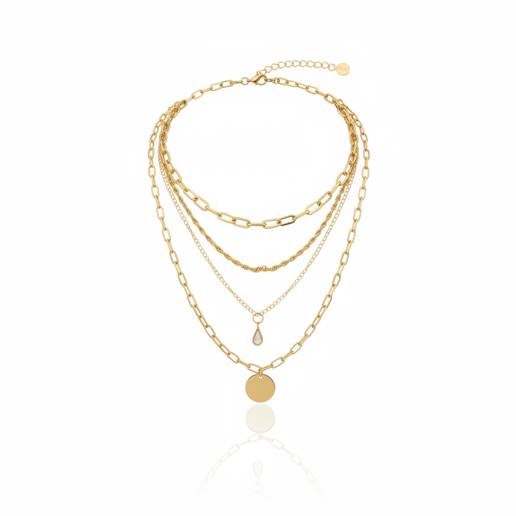 Flerlags Halskjede med Anheng