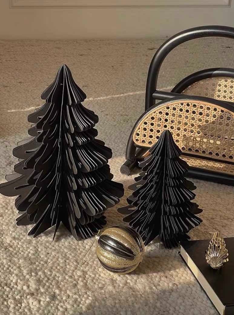 Foldable Accordion Christmas Tree Set of 2Pcs - Decoration for Table Shelf & Window - Trendyglobal 