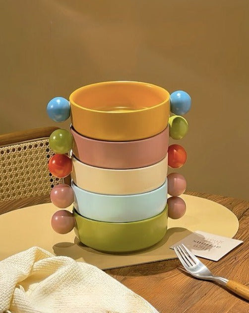 Gelato Pasta Bowl - Cute Dopamine Whimsical Ceramic Dinnerware