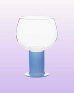 Handblown Whimsical Ecletic Chubby Coloured Wine Glasses Set Of 2 Pcs