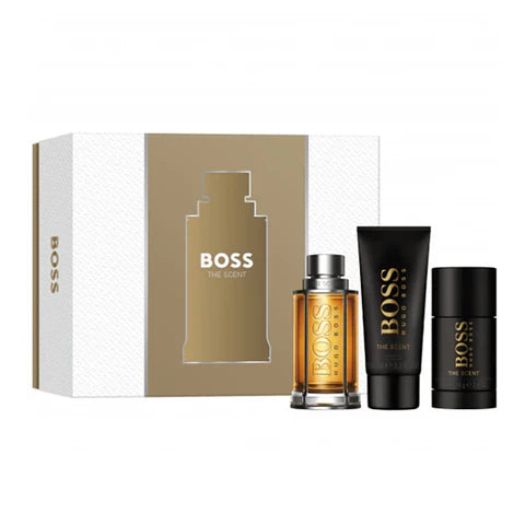 Hugo Boss The Scent Gift Set (100ml EDT + 100ml Shower Gel + 75g Deodorant Stick) - Trendyglobal 