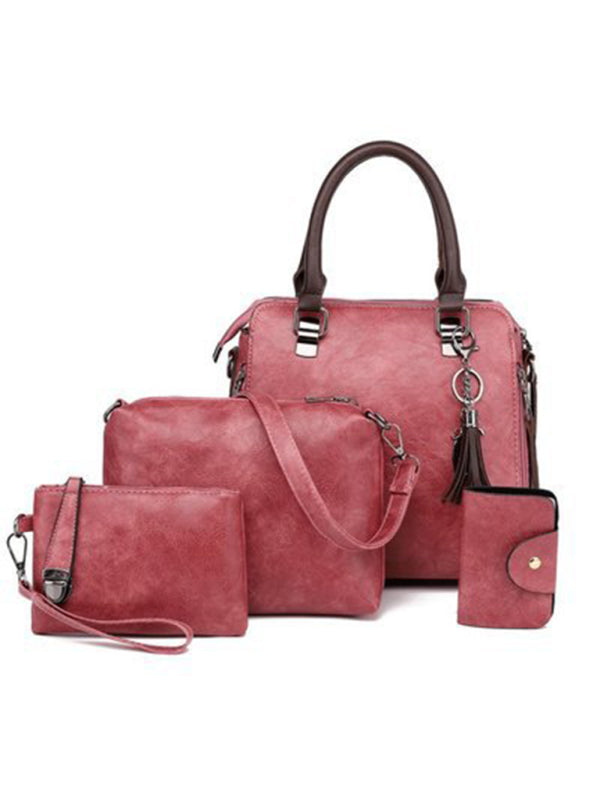 Moteveske Dame - Messenger Femdelt Sett - Pink / F - Veske