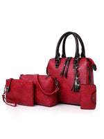 Moteveske Dame - Messenger Femdelt Sett - Red / F - Veske