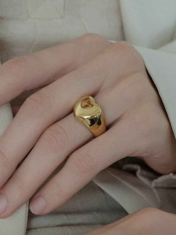 Fasjonable zirkon ring - Golden / 6