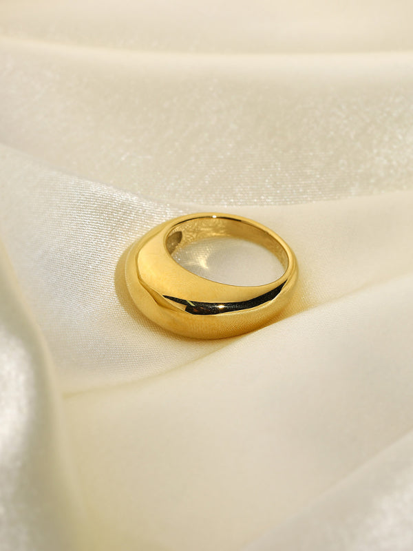 Fasjonable zirkon ring - Golden yellow / 6