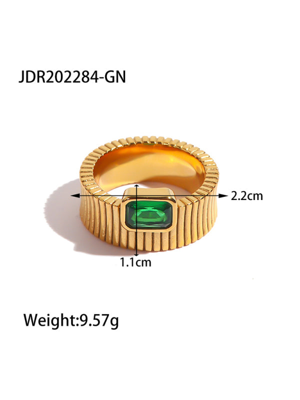 Fasjonable zirkon ring - Pattern6 / 6