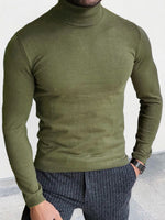 Ny høyhalsgenser for menn - Olive green / M - Genser