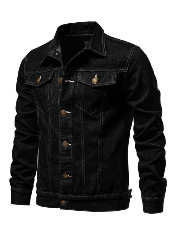 Stilige denimjakker for menn - Black / M - Jakke