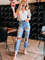 Ripped Jeans for dame - trendyglobal.no