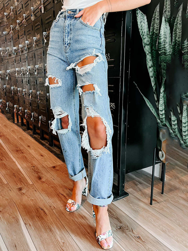 Ripped Jeans for dame - trendyglobal.no