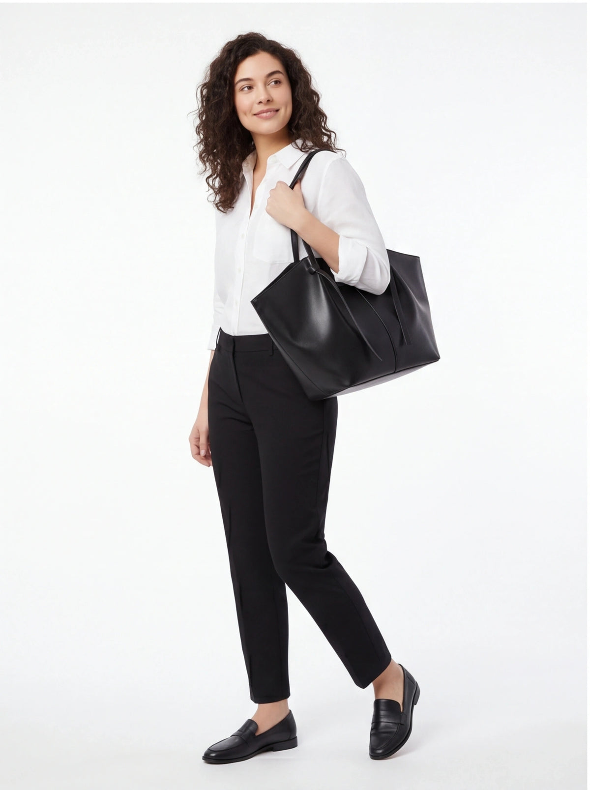 Stor skulderveske dame – Lett tote bag med lås | Unik design