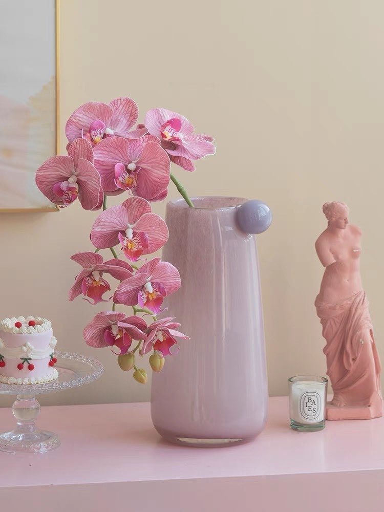 Jelly Bean Sylinder Vase – Lekfull Dopamine Midtpunktvase for Borddekor - Trendyglobal 